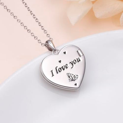 FLYOW S925 Sterling Silver Best Friend Couple Pendant Friendship Sun Moon Lotus Yin Yang Matching Bff Necklace for Women Jewelry - style: locket