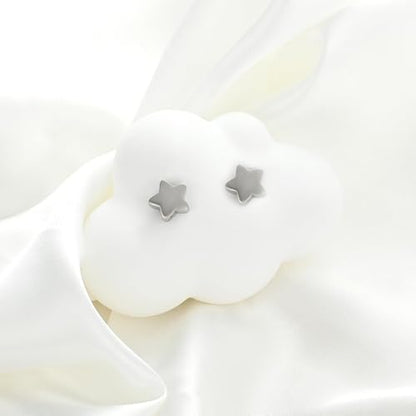 Small Star Urn Earrings for Ashes Cremation Earrings for Women Stainless Steel Cremation Jewelry Memorial Earring Keepsake Jewelry of Loved Ones with Fill Tool - color: Silver