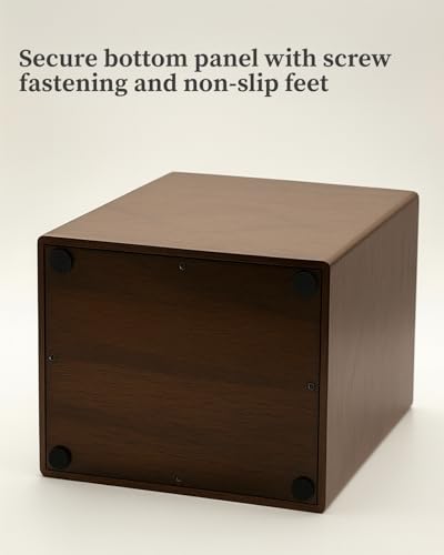 Wooden Cremation Urn for Human Ashes Adult Large Walnut Wood Urn Box TSA Travel Urn Modern Minimalist Memorial Burial Urn Holds 300 lb for Male Female Premium Decorative Funeral Box with Non-Slip Pads