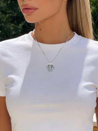WINNICACA Cremation Jewelry for Ashes Locket Ashes Necklace Urn Necklace for Women Sterling Silver Cremation Necklace for Ashes Fine Keepsake Picture Necklace Memorial Jewelry - style: Gold Nurse Necklace