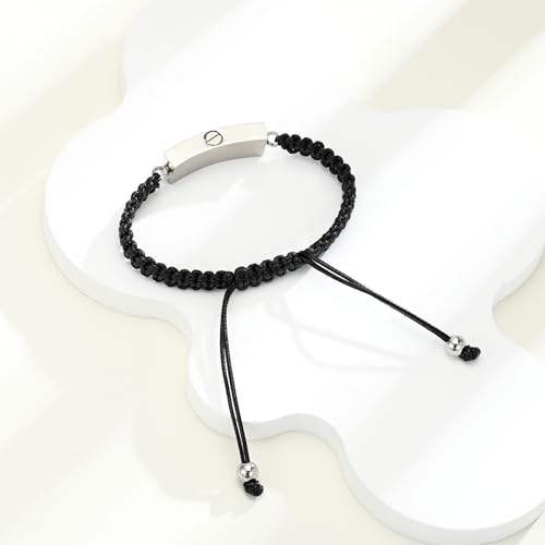 Cuban block Urn Bracelet for Ashes Cremation Jewelry Stainless Steel Memorial Locket Keepsakes Jewelry Braided rope Urns Bracelet for Men Gifts - color: Silver