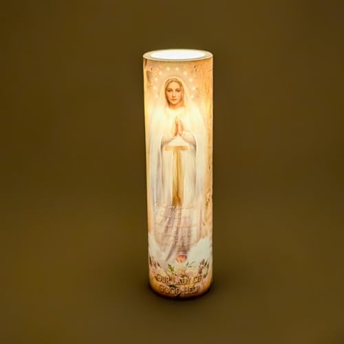 Our Lady of Good Help LED Flameless Devotional Prayer Candle