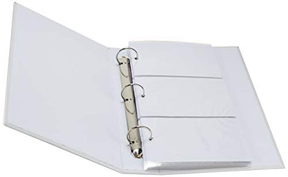 3-Ring Photo Album 300 Pockets Hold 4x6 Photos, White - color: White, size: 300 Pockets 4"x6"