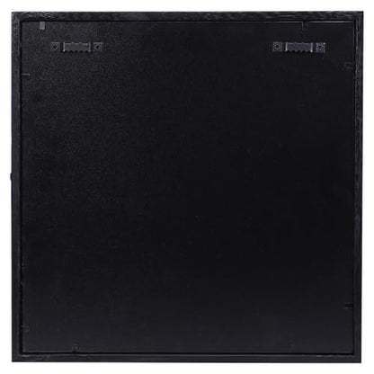 15x15 Extra Deep Large Shadow Box, 4-Inch Exterior Depth, Solid Wood, Black | Solid wood, hinged door, metal latch, extra-deep display for photos, bouquets, pet keepsakes, baby items and wedding mementos - size: 15x15