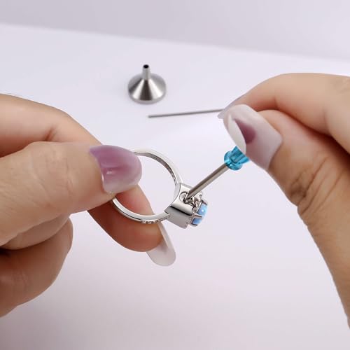 925 Sterling Silver Cremation Urn Ring for Women Memorial Ashes Keepsake Jewelry to Honor Loved Ones - color: Blue opal