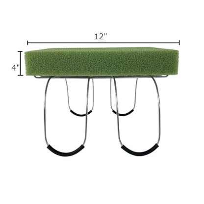 Headstone Saddle Floral Arrangement Kit – 10 Pack 12" Wire Saddles with 10 Foam Blocks – DIY Memorial Flower Base for Monuments & Gravesites (Saddles and Foam)