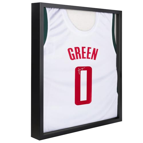 1DOT2 16x20 Jersey Frame Display Case Large Shadow Box, Black | Grade A Natural Pine Wood, HD Acrylic Front, Metal Hanger, 1 Inch Depth, High Quality Fabric Backing, Classic Black - color: Classic Black, size: 16x20