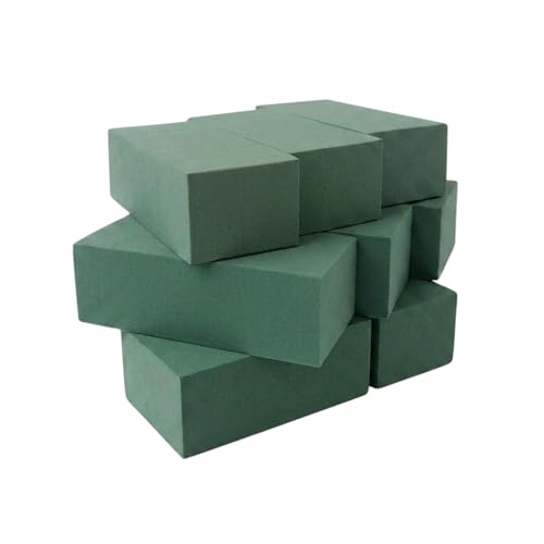 FLOFARE Pack of 8, Dry and Wet Floral Foam Blocks for Fresh and Artificial Flowers, Each (7.8” L x 3.5” W x 2.4” H), for Wedding, Birthdays, Home, Office and Garden Decorations - size: Pack of 8