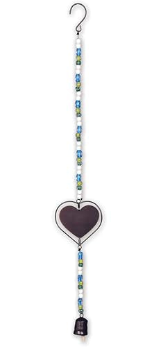 Sunset Vista Designs Memorial Marker - Commemorative Hanging Ornament Heart Bell, 30" Long - color: Heart