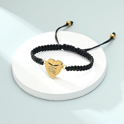 Imrsanl Heart Cremation Bracelet for Ashes Memorial Urn Jewelry - color: Rope Customize