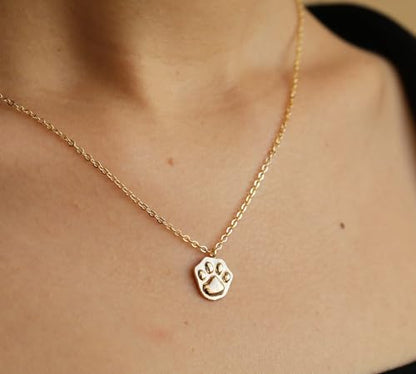 RZKING Golden Necklace for Women, Gifts for Best Friend Sister Mom Daughter - style: Paw Print