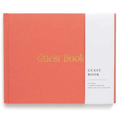Lamare Wedding Guest Book – Photo Guest Book for Wedding Reception Party - color: Coral