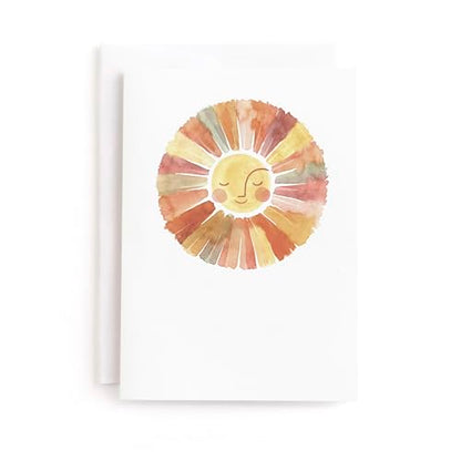 Minted | Blank Greeting Card, All Occassions, 5x7 w/Envelope | Sun Face - color: Sun Face
