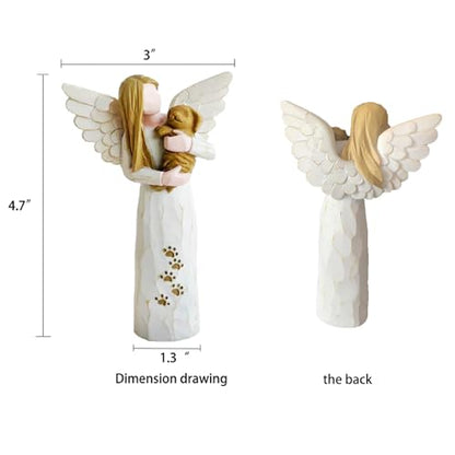 Dog Memorial Gifts for Loss of Dog, Pet Memorial Gifts, Pet Memorial Stone,Pet Sympathy Gifts Dog Memorial Gifts(White)
