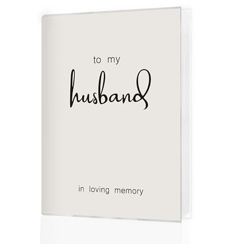 Memorial Photo Album 4x6 18 Pockets Photos, Memorial Gifts for Loss of Husband, Loss of Husband Sympathy Gift, Grief Bereavement Gifts Small Mini Photo Album Hold 36 Pictures Book - color: To Husband