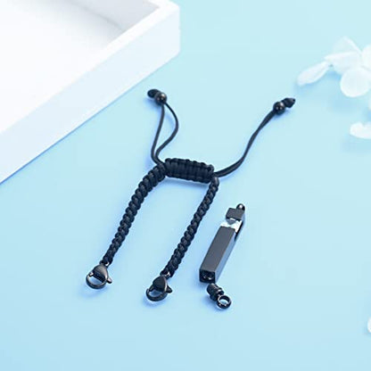 Harbeingt Adjustable Urn Bracelet for Ashes for Women Cremation Jewelry - color: Black Blue1