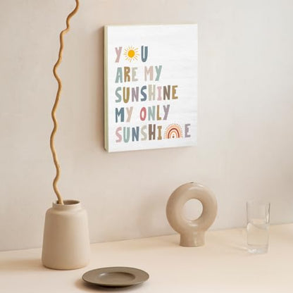 You are My Sunshine Wall Art Nursery Decor, Inspirational Motivational Wall Decor Birthday Gifts for Boys Girls Daughter Son, Wood Hanging Sign for Bedroom Home Office Farmhouse Shelf Wall -32