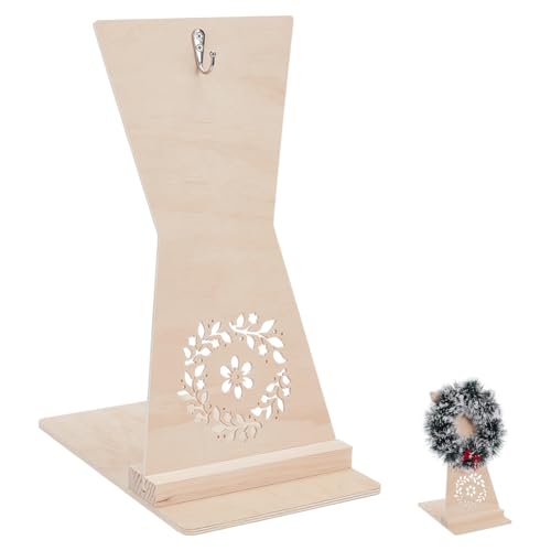 PH PandaHall Wooden Wreath Stand Wreath Easel Stand Christmas Wreaths Holder Wood Flower Garlands Display Removable Garlands Showcase for Xmas Halloween Holiday Party Wedding Birthday Decoration