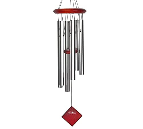 Woodstock Chimes Pluto Wind Chime for Outside 27" Silver Small, Light Airy Sound for Outdoor Garden, Patio, Porch Decor, Encore Collection DCS27 - color: Chimes of Pluto - Silver