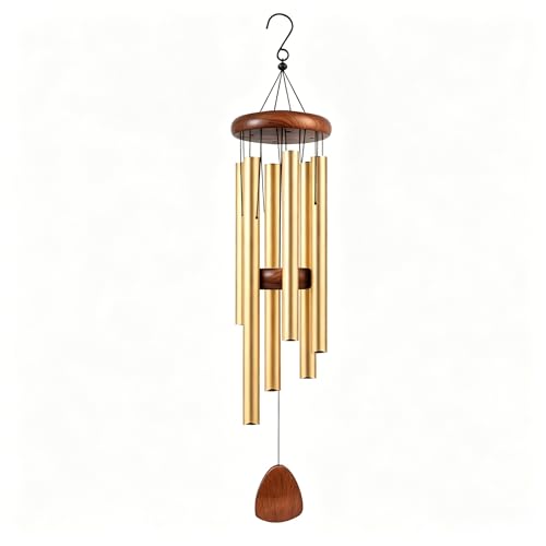 37 Inch Deep Tone Wind Chimes for Outside, Memorial Wind Chimes for Loss of Loved One, Large Gold Metal Wind Chimes for Garden Decor, Sympathy Gifts for Bereavement, Outdoor Chimes - color: Gold, size: 37IN