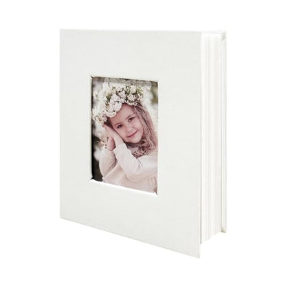 Photo Album 4x6 100 Pockets, Linen Cover Top Loader Vertical, Slip-in Picture White Pockets Albums for Wedding, Family, Anniversary, Baby, Vacation - color: White, size: 100 Pockets