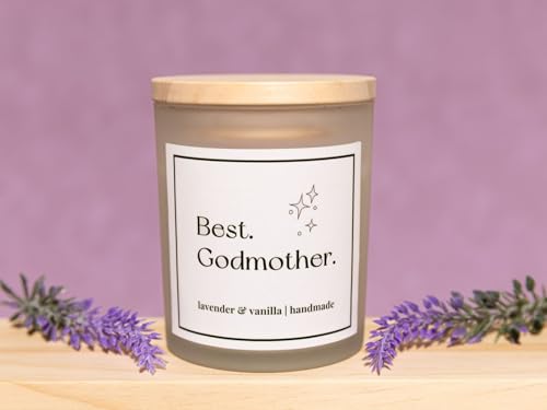 Godmother Gift, Godmother Gifts for Women, God Mother Gifts for Women - Lavender & Vanilla Scented Candle - color: Best Godmother