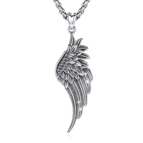 Angel Wings Necklace 925 Sterling Silver Guardian Angel Nurse RN Caduceus Pendant Charm Crystal Angel Jewelry Gifts for Women - style: A-Angel Wing