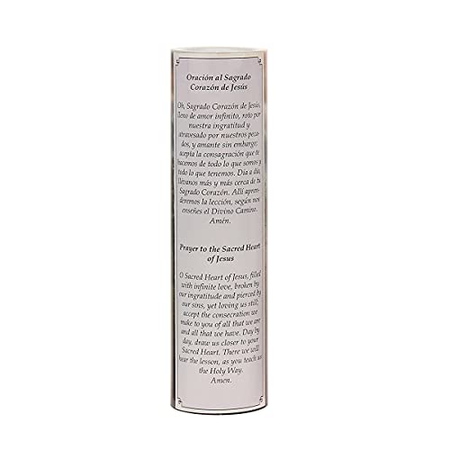 Stonebriar LED Saint Prayer Candle — Automatic Timer, Flameless Candle for Prayer, Memorials & Religious Décor, Jesus, 8" - style: Jesus