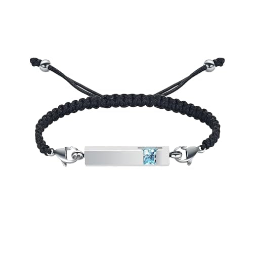 Harbeingt Adjustable Urn Bracelet for Ashes for Women Cremation Jewelry - color: Silver Light Blue