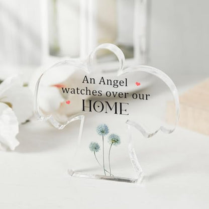 Sympathy Gifts, Angel Acrylic Memorial Condolence Gift, Grieving Gift, Condolences Remembrance Grief Gifts for Loss of Loved One, Sympathy Sign for Home Living Room Table Centerpiece Decor - style: 021