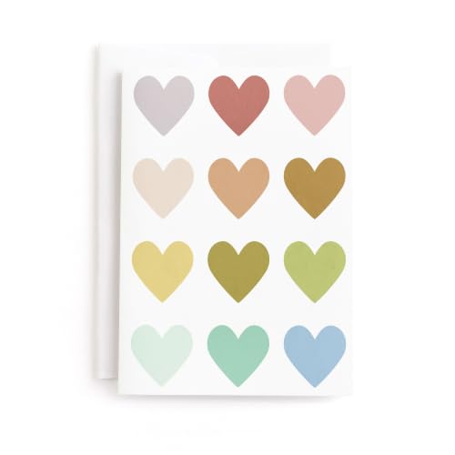 Minted | Blank Greeting Card, All Occassions, 5x7 w/Envelope | Color Heart | Independent Artist-Designed with Quality Materials - color: Color Hearts
