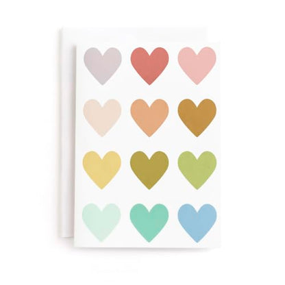 Minted | Blank Greeting Card, All Occassions, 5x7 w/Envelope | Color Heart | Independent Artist-Designed with Quality Materials - color: Color Hearts