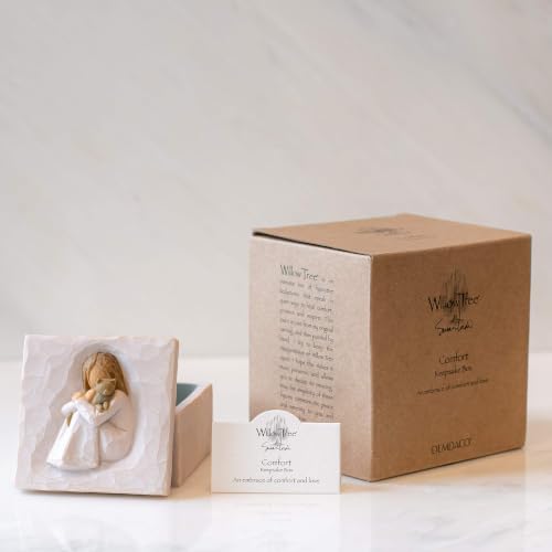 Willow Tree Comfort, sculpted hand-painted Keepsake Box | Pet-Themed Figure, Holds Small Treasures, Hidden Message Inside, Cast from a Susan Lordi Original Carving, Fitted Gift Box