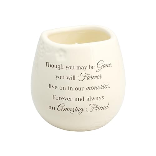 Pavilion Gift Company - Amazing Friend 8 oz Bereavement Candle, Memorial Gifts for Loss of Mother Father Friend Loved One, Remembrance, Condolences, Sympathy, 1 Count, Cream - style: In Memory, Amazing Friend