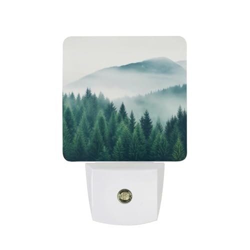 Mountain Forest Night Light, Plug into Wall Decor Nightlights for Bedroom, Bathroom, Hallway, Kitchen, with Dusk to Dawn Light Auto Sensors LED Night Lights for Boys Girls Women Men Room Gifts - color: Mountain Forest