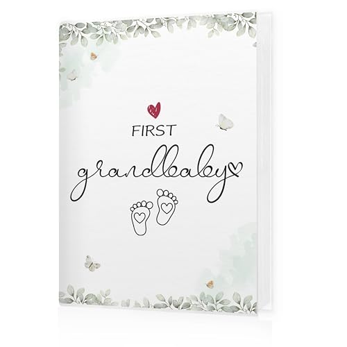 First Grandbaby Photo Album 4x6, First Time Grandparents Gifts, New Grandparent Gifts, Baby Announcement 18 Pockets Small Picture Memory Photo Album Gift for Baby Shower Newborns Family - color: Best Grandbaby