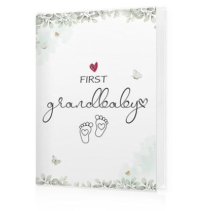 First Grandbaby Photo Album 4x6, First Time Grandparents Gifts, New Grandparent Gifts, Baby Announcement 18 Pockets Small Picture Memory Photo Album Gift for Baby Shower Newborns Family - color: Best Grandbaby