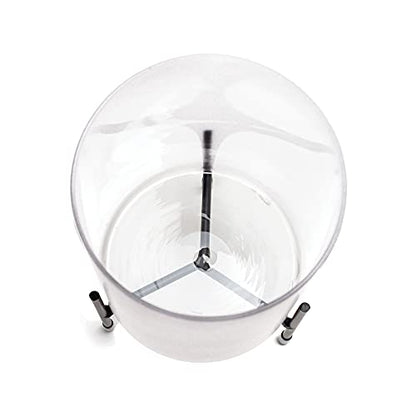 Elanze Designs We Love Don't Go Away Classic White 8 x 4 Glass Hurricane Candle Holder