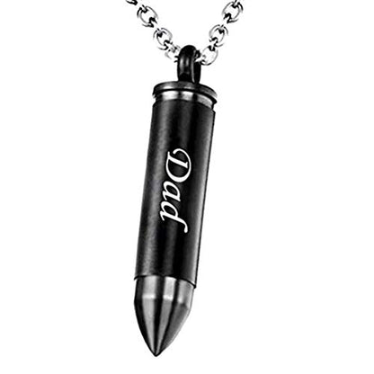 Celtic Cross Bullet Urn Necklaces for Ashes Cremation Jewelry Keepsake Memorial Pendant - style: Dad