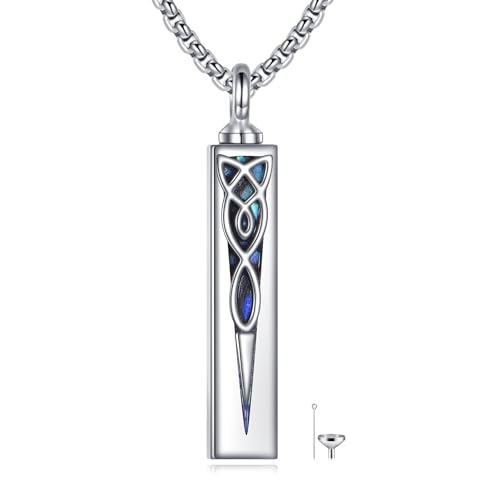Urn Necklace for Ashes 925 Sterling Silver Cremation Jewelry | Necklaces for Ashes of Loved Ones, Keepsake Necklace for Ashes, Ash Pendants Memorial Jewelry for Women and Men - color: Celtic Knot