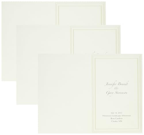 Great Papers! Triple Pearl Embossed Border Ivory Bulletin, 5.5"x8.5", 50 Count (20104063) (Pack of 3) - size: 5.5 x 8.5 inches (Pack of 3)