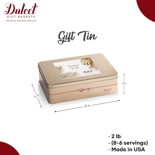 Dulcet Gift Baskets Thinking Of You Gift Box NY Style Black & White Cookies Favorite Gift Tin- Great for Thinking of You Gifts -holiday Celebrations-Get Well Thank You & Sympathy Wishes for Men, Women, Girls, boys - color: Thinking of You