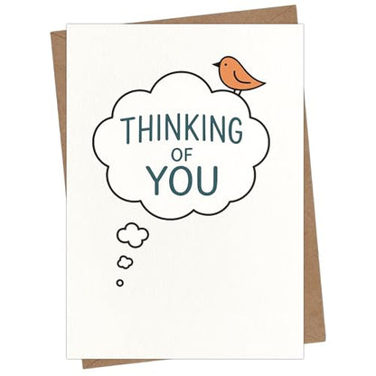 Cheerin Thinking of You Cards with Envelopes - Sympathy Cards for Loss of Loved Ones - Sorry For Your Loss Card Bird Design - Grief Card 5x7 Inch - style: Bird