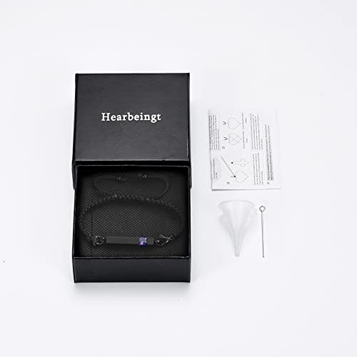 Harbeingt Adjustable Urn Bracelet for Ashes for Women Cremation Jewelry - color: Black Purple1