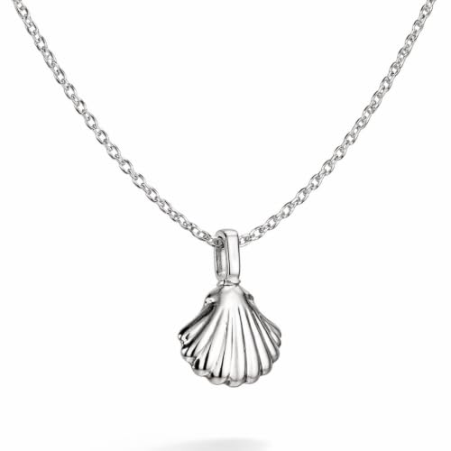 Seashell Pendant Urn Necklaces for Ashes - 925 Sterling Silver Shell Necklace Cremation Jewelry for Ashes - Handmade Memorial Necklace with Filling Kit, Elegant Gift Box Included