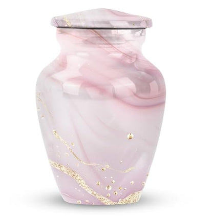 Blush Pink Abstract Cremation Urn for Human Ashes - color: Blush Pink Classic, size: 3 Inch - Pack of 1