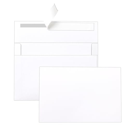 Silunkia 100 Packs Blank White Note Cards and Envelopes 4 x 6 - color: White, size: 4x6-100pcs