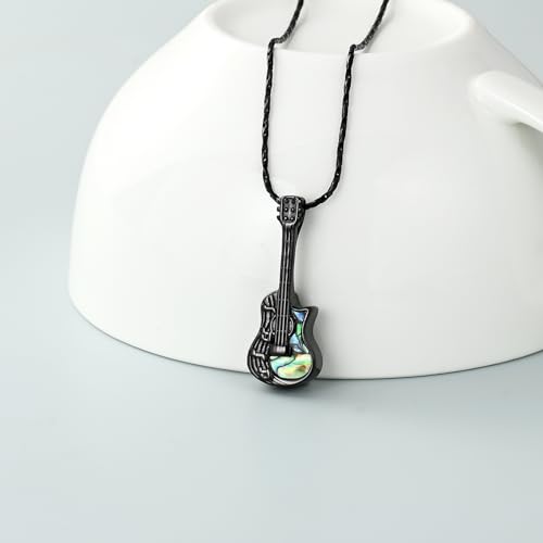 Imrsanl Guitar Urn Necklace Cremation Jewelry for Ashes | Ashes Holder Pendant, Funeral Keepsake, Memorial Gifts of Loss Loved Ones, For Women Men Guitarist - color: Customize