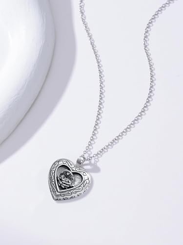 Cremation Necklace for Ashes 925 Sterling Silver Pet Paw/Butterfly Memorial Cremation Keepsake Pendant Jewelry Women Keepsake Bereavement Gift - color: C3-Pet