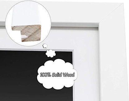 Golden State Art 9-Openings 4x6 White Wood Collage Picture Frame Solid Wood | Fits Nine 4x6 Photos, White Mat, Photo, Art,13.6x19.7 Poster or Print Display, Tempered Glass,White Frame Finish,1 Pack - color: White, size: 1 Pack